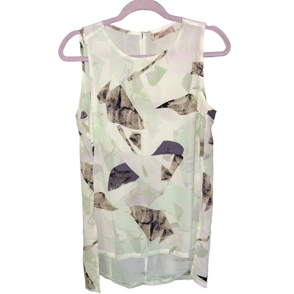 Philosophy Tank Top Blouse Women's Geometric Abstract Art Deco Size Medium - Picture 2 of 10